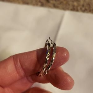 Silver hoop earrings